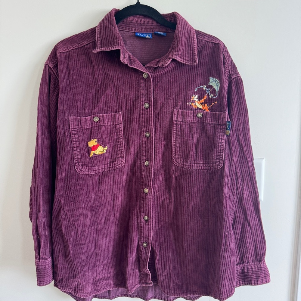 Vintage Winnie the Pooh and Tigger Corduroy Button-Down Shirt